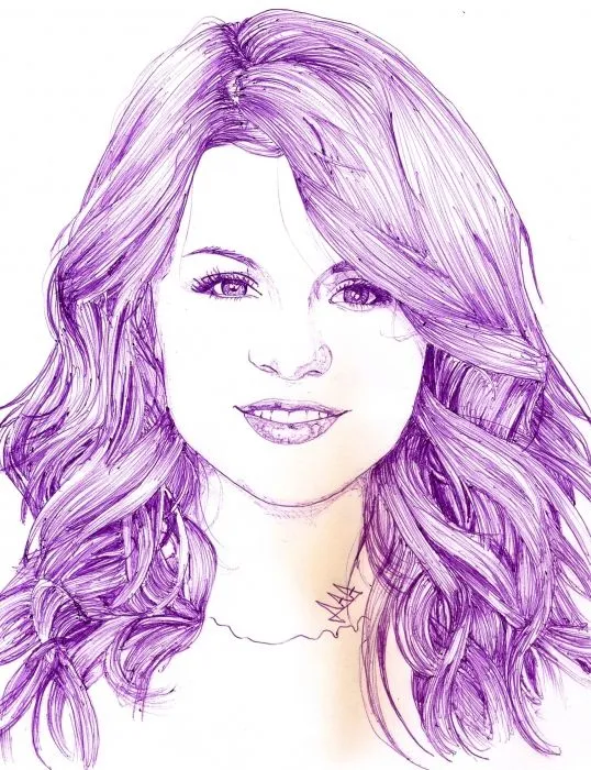 Stars Portraits - Portrait of Selena Gomez by Erni