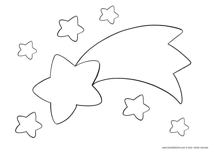 Stella cometa. | Natale da Colorare | Pinterest Stella cometa. | Natale da Colorare | Pinterest