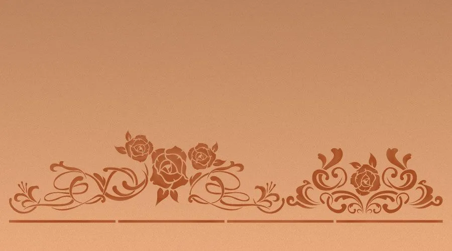 Stencil Home Decor Cenefa 004 Rosas y Filigranas Stencil Home Decor Cenefa 004 Rosas y Filigranas