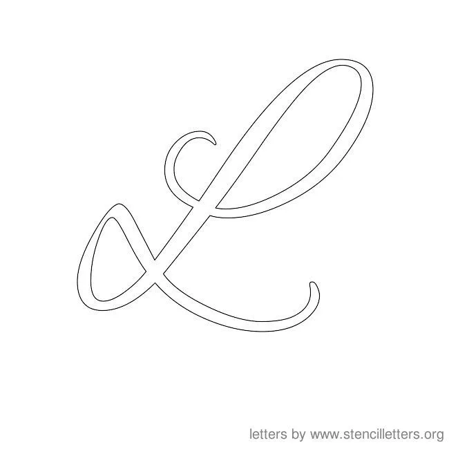 Stencil Letters Cursive | Stencil Letters Org