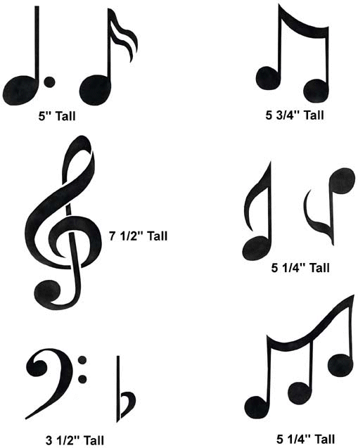 Stencil Notas Musicales - ClipArt Best