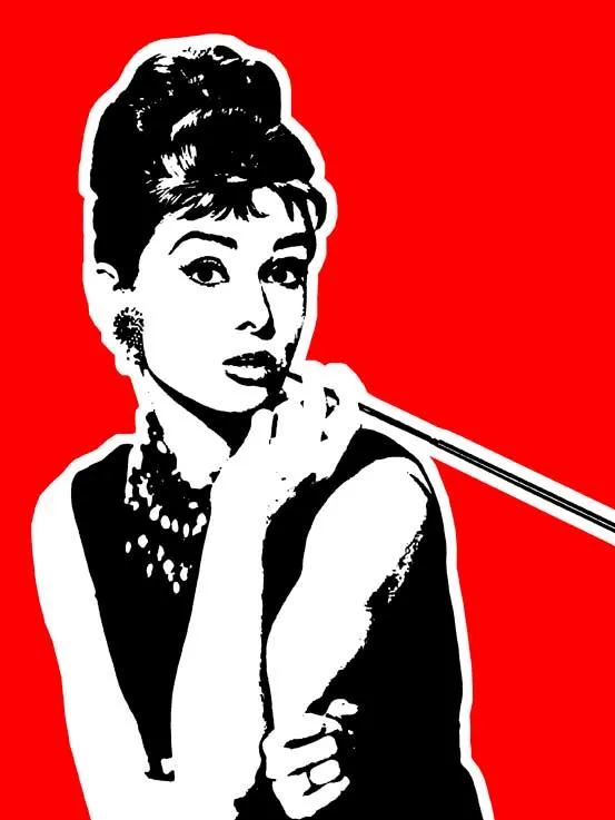 Te hacemos un Stencil tipo Audrey Hepburn a partir de tu foto Te hacemos un Stencil tipo Audrey Hepburn a partir de tu foto