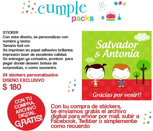 Cumple Packs: HERMANOS. Tarjetita, sticker e iman para cumpleaños ... Cumple Packs: HERMANOS. Tarjetita, sticker e iman para cumpleaños ...