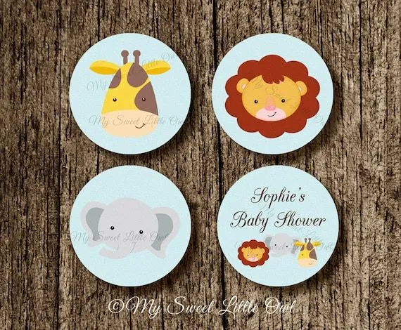 Sticker de la jungla y safari etiqueta por MySweetLittleOwl Sticker de la jungla y safari etiqueta por MySweetLittleOwl