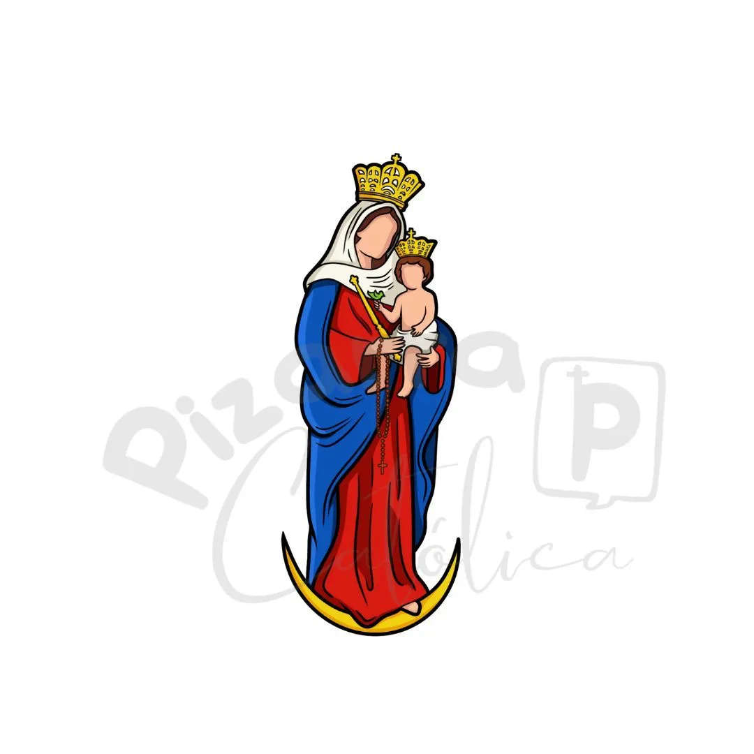 STICKER VIRGEN DE CHIQUINQUIRA X2 UND - PIZARRA CATOLICA