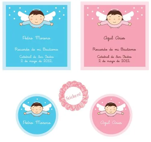 Stickers para bautizo gratis - Imagui