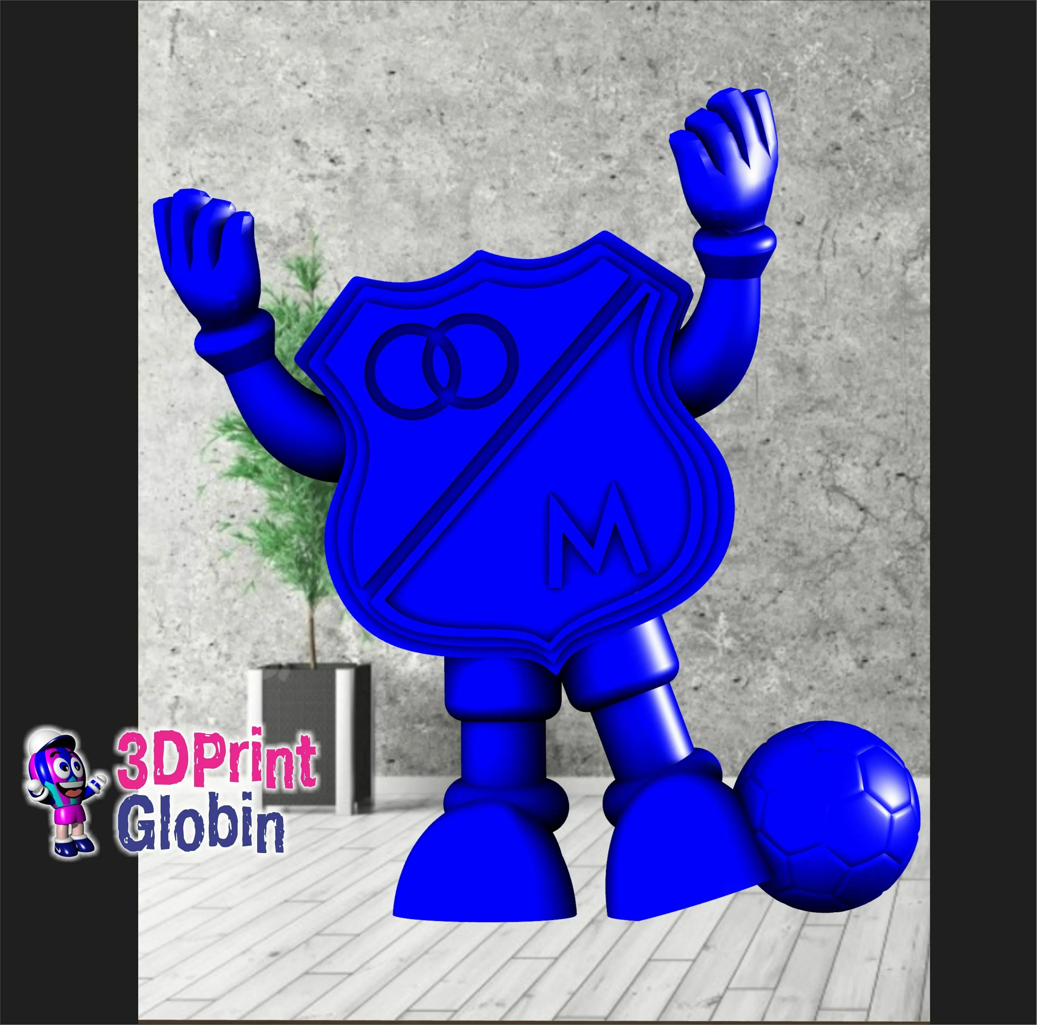 STL file MILLIONAIRES MASCOT SHIELD・3D printing template to download・Cults STL file MILLIONAIRES MASCOT SHIELD・3D printing template to download・Cults