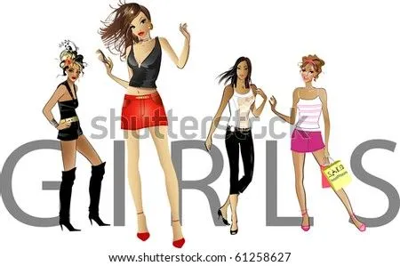 Stock Images similar to ID 114425857 - fashion girls vector version