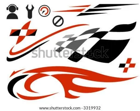 Stock Vectorvector Icons Related Speed Racing | auto racing pictures