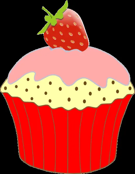 Strawberry Cupcake clip art - vector clip art online, royalty free ... Strawberry Cupcake clip art - vector clip art online, royalty free ...