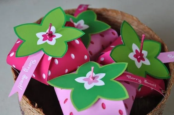 Strawberry Shortcake inspired strawberry birthday party favor box ...
