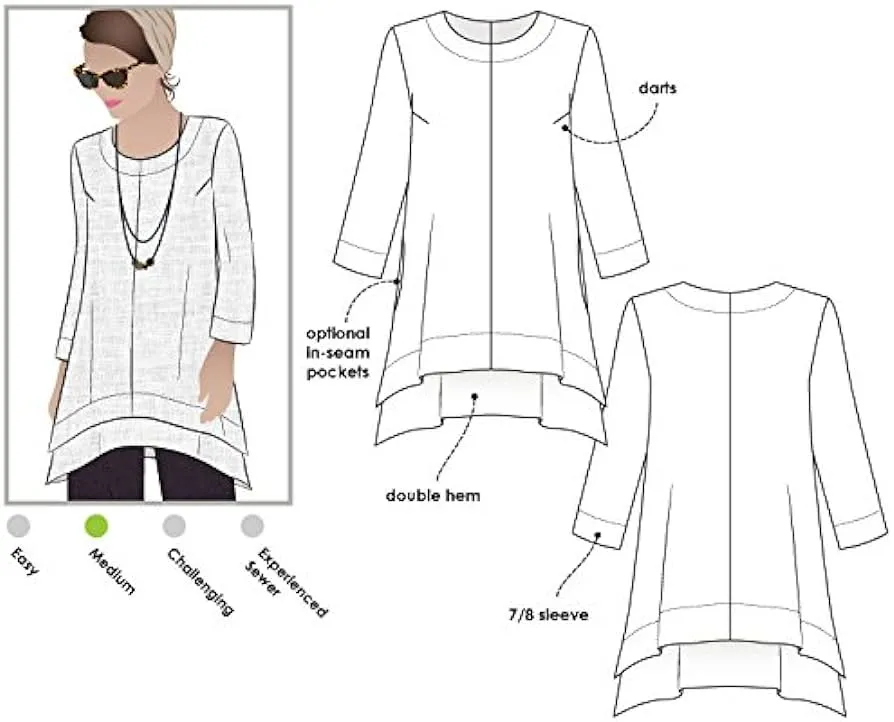 Style Arc - Patrón de costura para pantalones y túnica (tallas 04-16), diseño de margaritas : Amazon.com.mx: Hogar y Cocina Style Arc - Patrón de costura para pantalones y túnica (tallas 04-16), diseño de margaritas : Amazon.com.mx: Hogar y Cocina