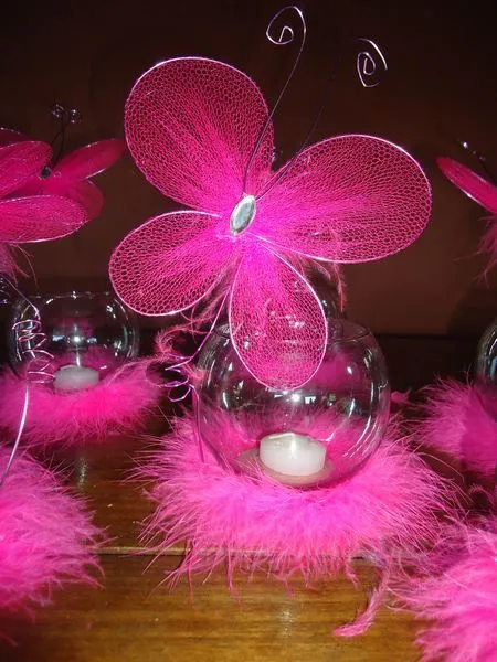 SUEÑOS DE UNA QUINCEAÑERA: CENTROS DE MESA FIESTA TEMATICA MARIPOSA