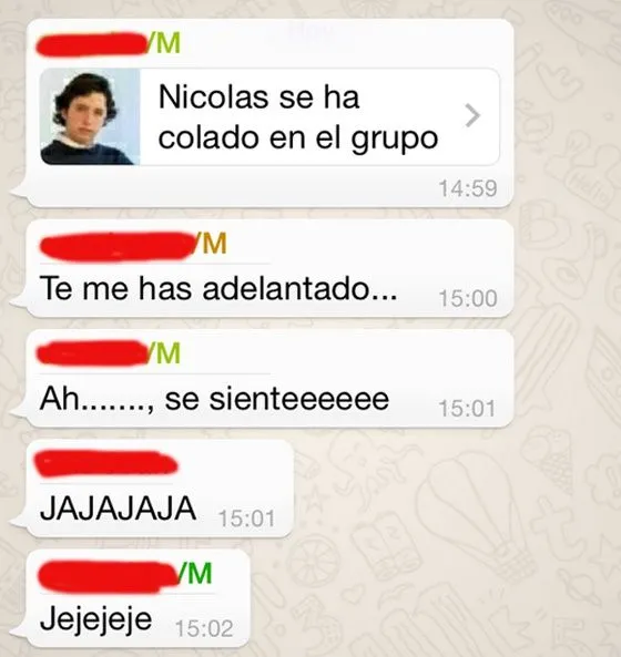 Tienes suerte si el pequeño Nicolás aún no se colado en tu grupo ...