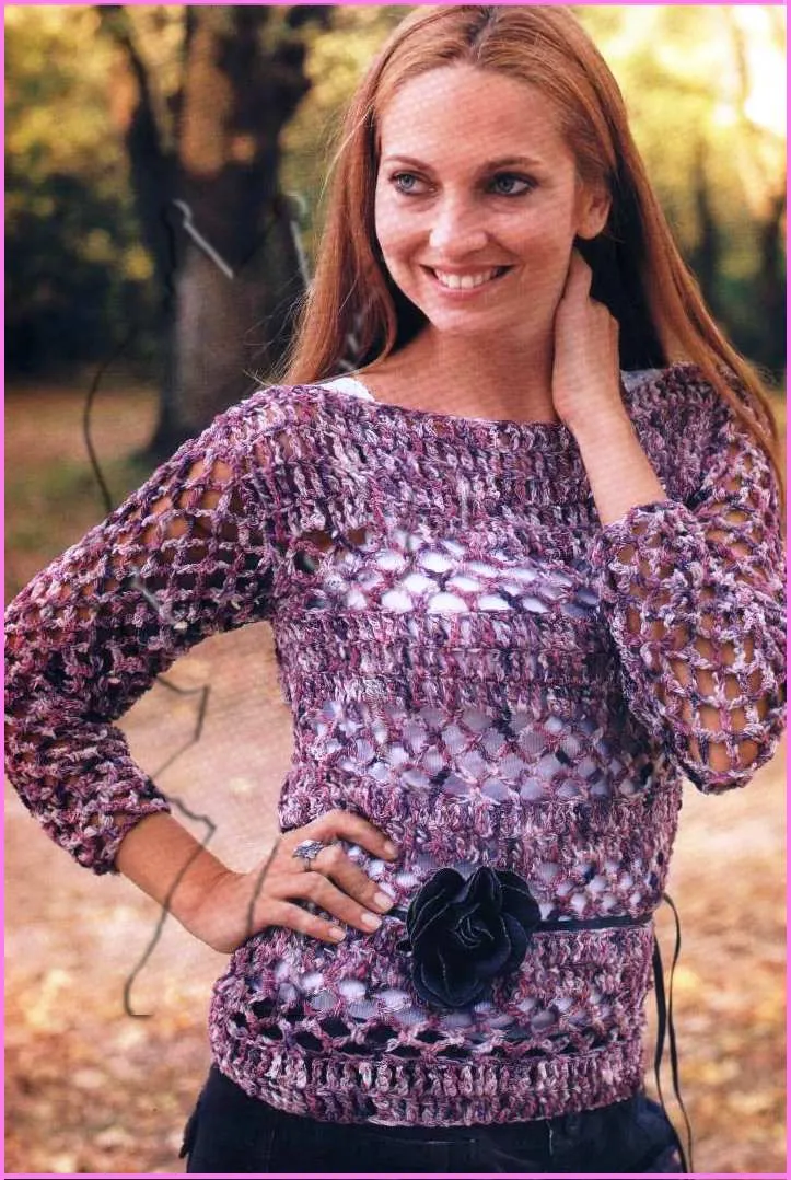 Sueter calado a crochet - Imagui