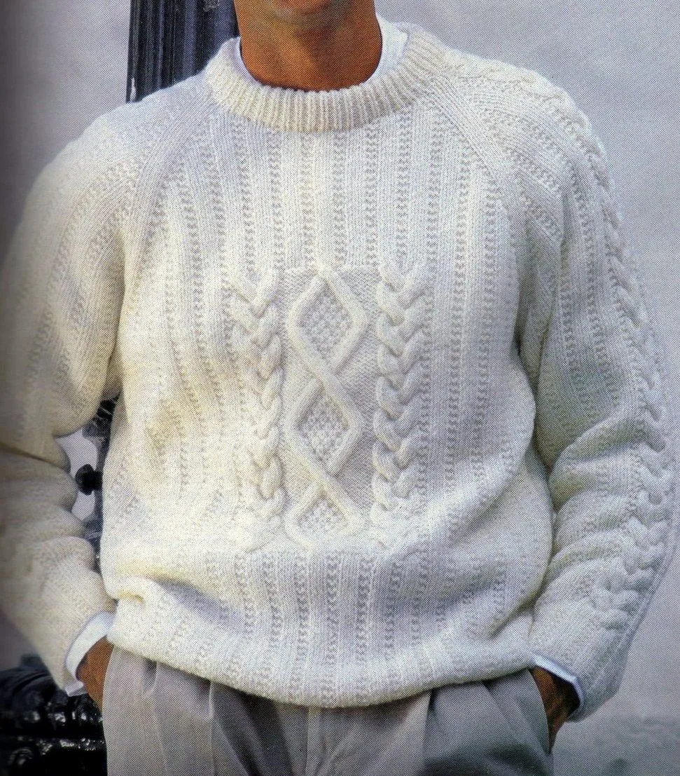 Sueter tejido a dos agujas para hombre - Imagui