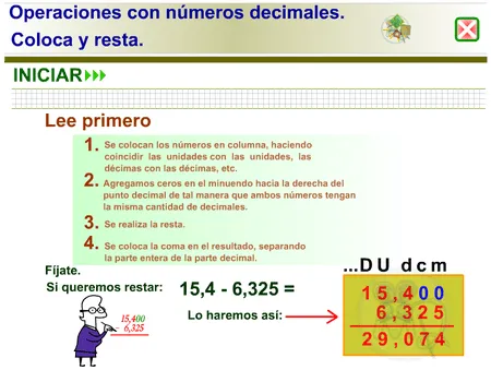 SUMA y RESTAS DE NÚMEROS DECIMALES-EL CLARIÓN DIGITAL