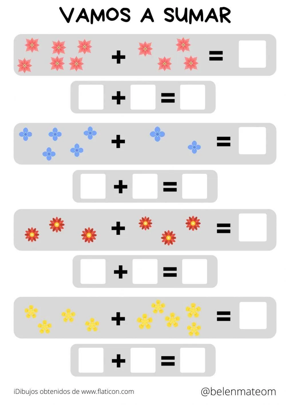 Sumas con dibujos hasta el 10 worksheet | Live Worksheets