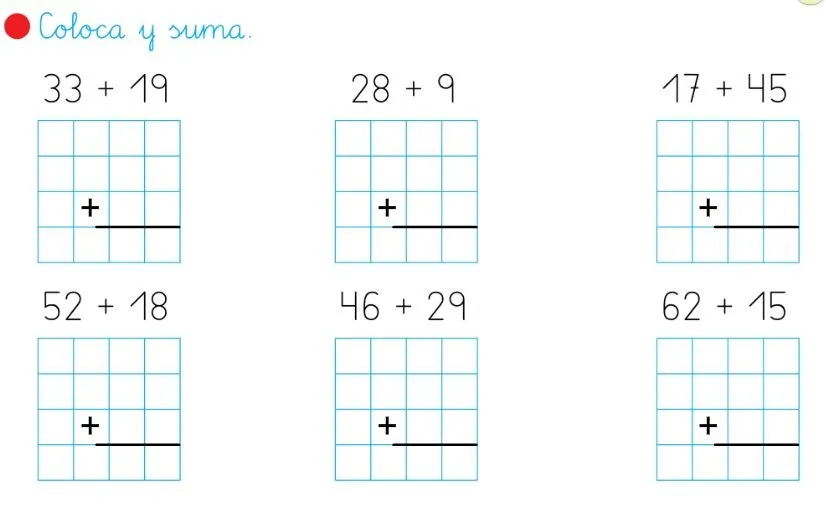 Sumas con llevadas | Nuestra clase