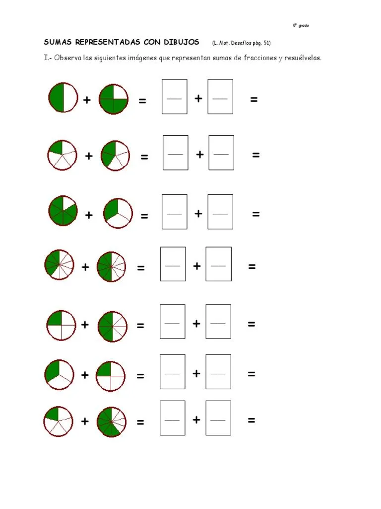 Sumas Representadas Con Dibujos... | PDF