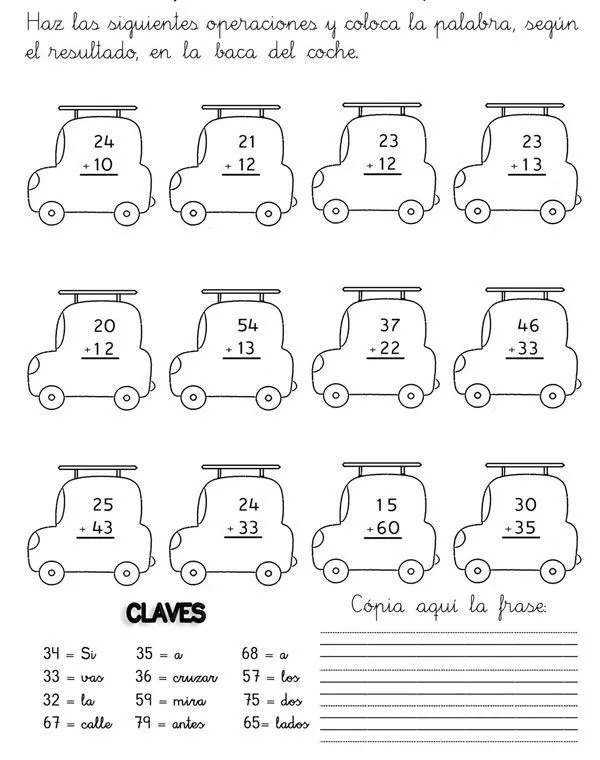 Sumas y restas para niños para imprimir - Imagui | Matematicas ...