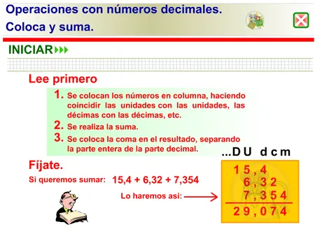 SUMA y RESTAS DE NÚMEROS DECIMALES-EL CLARIÓN DIGITAL