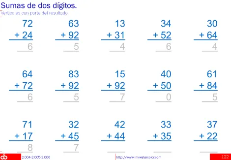 Sumas y restas verticales de cuatro y cinco dígitos; Sumas y ...