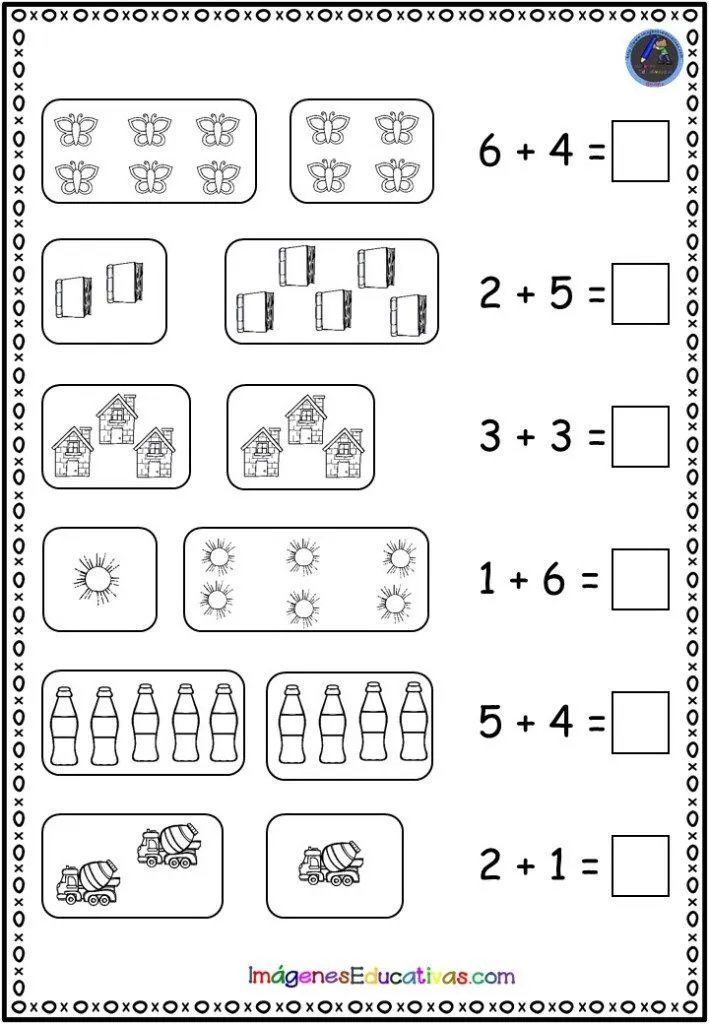 Sumas sencillas con dibujos | Sumas sencillas, Fichas de matematicas, Sumas  faciles