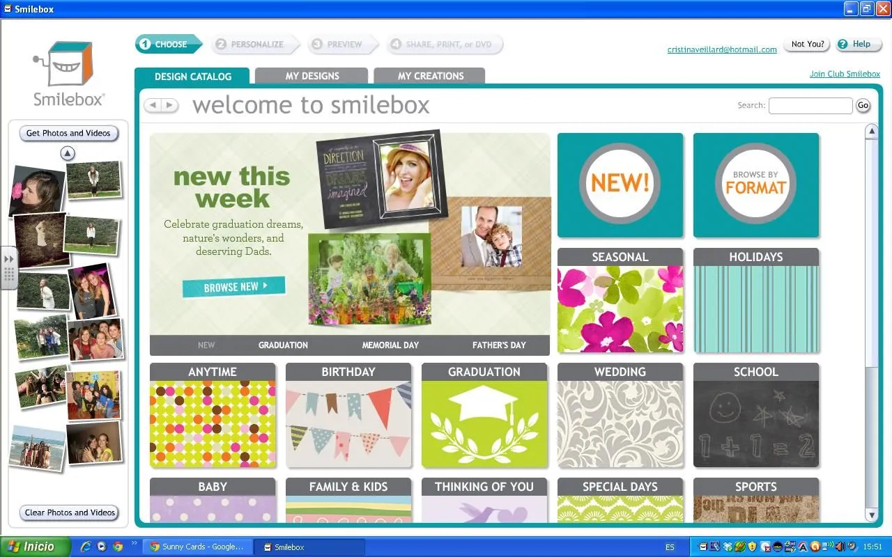 Sunny Cards: Smilebox: tarjetas virtuales.
