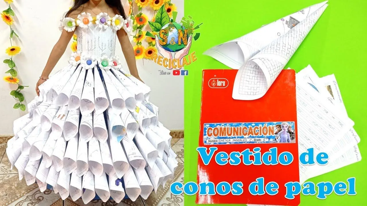 SUPER FÁCIL DE HACER! Vestido de reciclaje hecho con conos de papel de cuader… | Vestidos hechos de reciclaje, Vestido de reciclaje, Como hacer vestidos reciclados SUPER FÁCIL DE HACER! Vestido de reciclaje hecho con conos de papel de cuader… | Vestidos hechos de reciclaje, Vestido de reciclaje, Como hacer vestidos reciclados