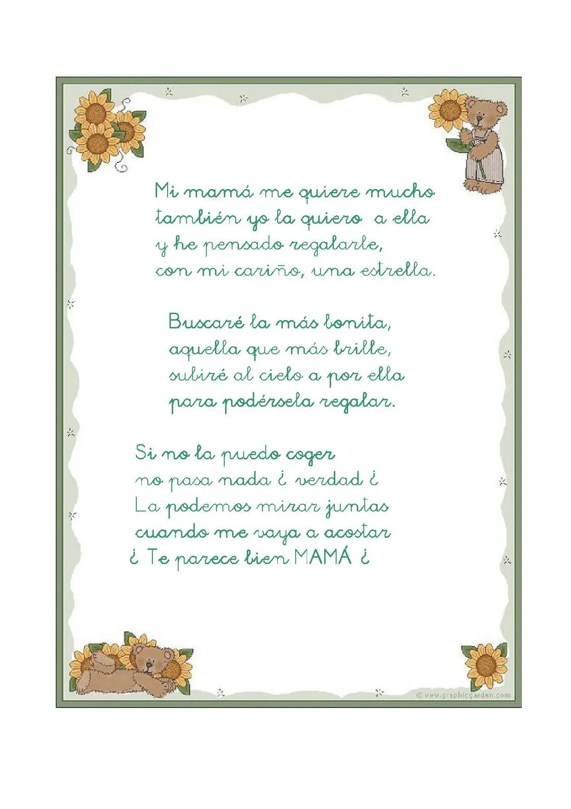 LA CLASE DE LAS ESTRELLAS 4A: POESIA PARA MAMÁ LA CLASE DE LAS ESTRELLAS 4A: POESIA PARA MAMÁ