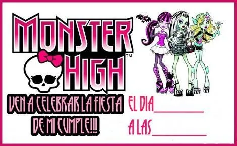 La Super Mamy: Invitaciones Monster High para cumples La Super Mamy: Invitaciones Monster High para cumples