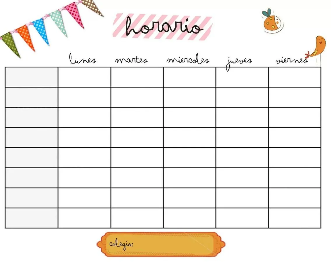 La Super Mamy: Vuelta al cole: horarios chulis La Super Mamy: Vuelta al cole: horarios chulis