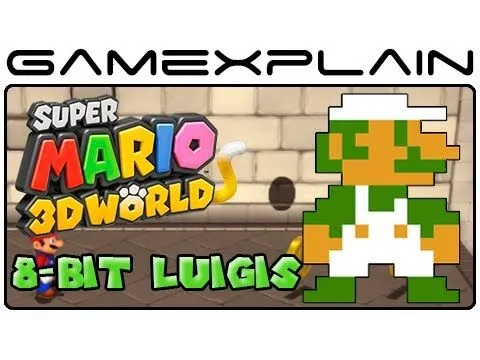 Super Mario 3D World - Secret 8-Bit Luigis (Year of Luigi!) - YouTube