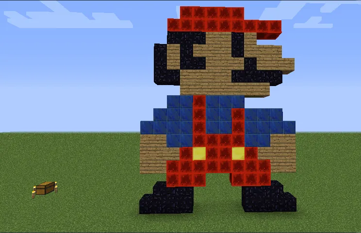 Super Mario Bros Nes in Minecraft Pixel Art by Whitefatbman on ... Super Mario Bros Nes in Minecraft Pixel Art by Whitefatbman on ...