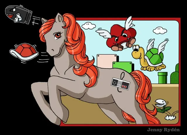 Super Mario Pony - art trade by LazyJenny on DeviantArt