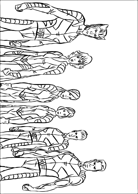 Los Superhéroes - X Men para pintar