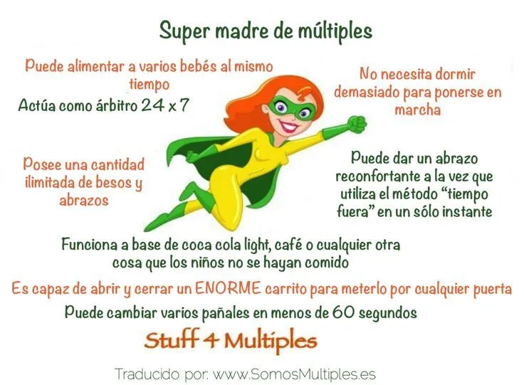 supermadre de gemelos mellizos trillizos | Frases lindas ...