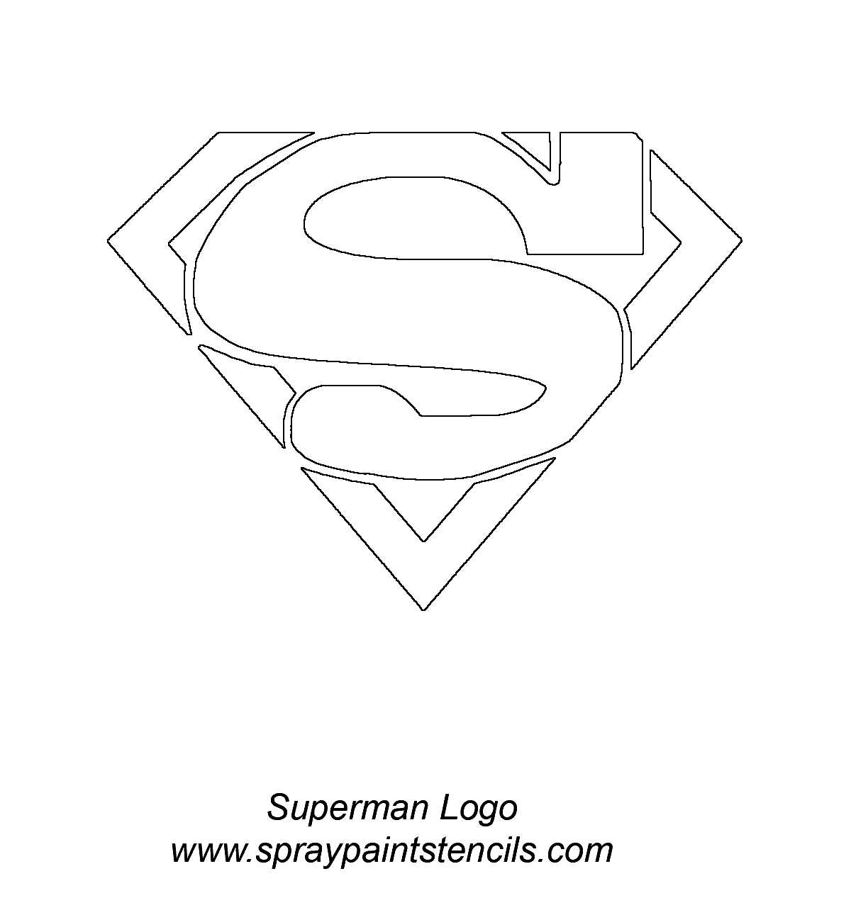 Superman Logo Stencil