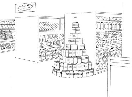 SUPERMERCADOS DIBUJOS PARA COLOREAR | Dibujos para colorear