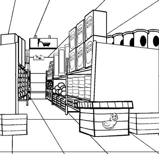 SUPERMERCADOS DIBUJOS PARA COLOREAR | Dibujos para colorear