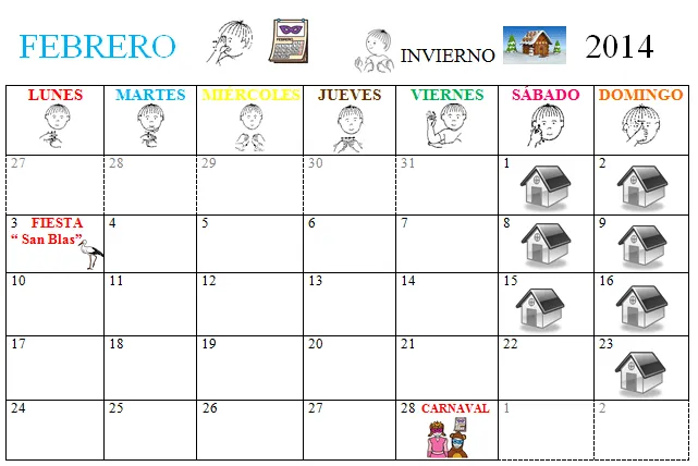 SUSANA Maestra de A.L.: Calendario Mensual Curso 2013-2014 SUSANA Maestra de A.L.: Calendario Mensual Curso 2013-2014