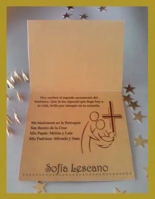 Suspiros de papel: Tarjetas de Bautismo