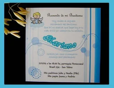 Suspiros de papel: Tarjetas de Bautismo