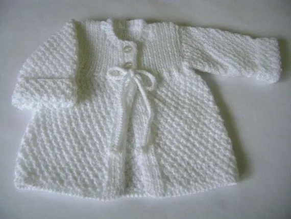 Sweater Bebé Tejido a Mano Recien Nacido a 3 Meses por Pitusa Sweater Bebé Tejido a Mano Recien Nacido a 3 Meses por Pitusa