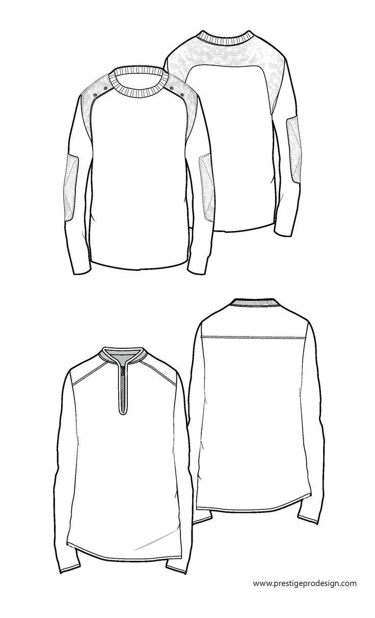 Sweater | Dibujo plano para ficha técnica | Pinterest
