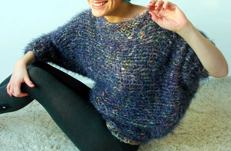 Sweater / tejido a palillo, terminaciones en crochet, algodón ... Sweater / tejido a palillo, terminaciones en crochet, algodón ...