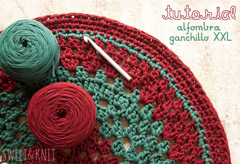 Sweet&Knit: Tutorial Alfombra de Ganchillo XXL Sweet&Knit: Tutorial Alfombra de Ganchillo XXL