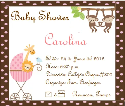 Sweets Invitations: Baby Shower Niña
