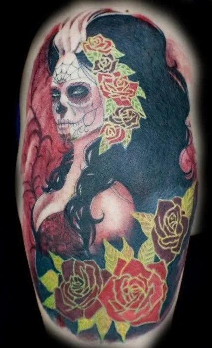 sylvia ji tattoo design | Tatuaje de catrina en el brazo de una ... sylvia ji tattoo design | Tatuaje de catrina en el brazo de una ...